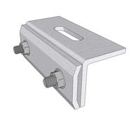 Soporte de montaje ajustable para borde de chapa con dos dobleces