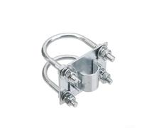 Soporte de montaje de abrazadera de mástil de acero galvanizado, clip de poste ajustable para amplificador de señal al aire libre, balcón, 10 x 9 cm