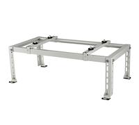 Soporte de montaje de aire acondicionado al aire libre, soporte de suelo resistente con almohadillas de choque que soporta hasta 480 libras, no requiere taladro para un soporte seguro de CA