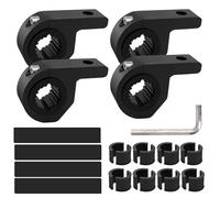 Soporte De Montaje De Barra De Luz,4 Piezas Universal Abrazaderas De Tubo De Luz LED,Soporte De Montaje De Tubo De Luz De Trabajo,Soportes Montaje Para Barra De Luz LED Para Vehículos Todoterreno