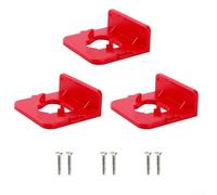 Soporte de montaje de batería de 12 V con tornillos para estante de pared de plástico ABS compatible con baterías de 1.5 Ah a 9.0 Ah en espacios de garaje y taller (3 piezas)