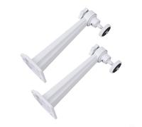 Soporte de montaje de cámara CCTV 2 para paquete de soporte de techo de pared de metal para cámaras de seguridad Arlo Pro, inclinación giratoria, ajustable, aleación de aluminio, color blanco, 16,6 cm