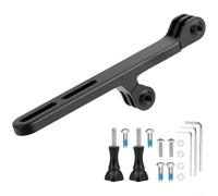 Soporte de montaje de cámara de doble acción para manillar de bicicleta 6061 aleación de aluminio bajo la barra, diseño centrado CNC mecanizado compatible con tornillos M4 M5 apto para computadoras de