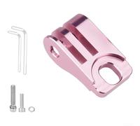Soporte de montaje de luz de bicicleta de aleación de aluminio, accesorio plegable para bicicleta, multiángulo ajustable, para faros delanteros y cámaras de acción (rosa)