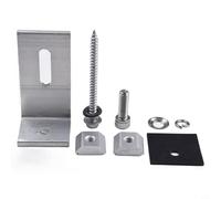 Soporte de montaje de panel solar de aluminio con pie en L para inclinado o para techos de estaño ajustable de 33 a 68 mm de altura, aleación resistente a la corrosión para asegurar (4 piezas)