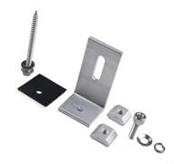 Soporte de montaje de panel solar de aluminio con pie en L para techo inclinado inclinado, soporte de riel de altura ajustable de 33-68 mm, aleación resistente a la corrosión (4 piezas)