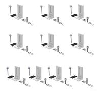 Soporte de montaje de panel solar de aluminio con pie en L para techos inclinados compatible con techos de estaño que proporcionan un flujo de aire óptimo y un soporte fiable (10 piezas)