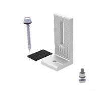 Soporte de montaje de panel solar de aluminio para techo inclinado para montaje inclinado o L para estaño para techos ajustable de 3368 mm de altura, aleación resistente a la corrosión para asegurar