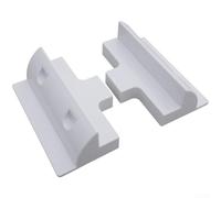 Soporte de montaje de panel solar de plástico para caravana, yate, ahorro de espacio, marco robusto, montaje lateral, negro, 6 cm de alto (blanco)