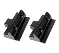 Soporte de montaje de panel solar de plástico para caravana, yate, ahorro de espacio, marco robusto, montaje lateral, negro, 6 cm de alto (negro)