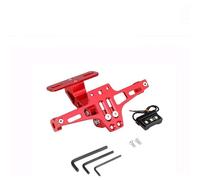 Soporte De Montaje De Placa De Matrícula Trasera De Motocicleta Con Luces Para R1200GS F800GS F700GS K16000B F800GT K1600GT K1600GTL R1200RT K1200RS(Rojo)