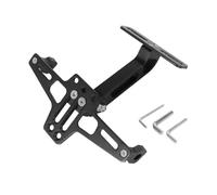 Soporte De Montaje De Placa De Matrícula Trasera para Motocicleta, Accesorios Universales para Motocicleta, Piezas Modificadas Aleación De Aluminio Soportes de matrículas para Moto(Black)