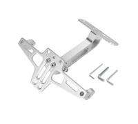 Soporte De Montaje De Placa De Matrícula Trasera para Motocicleta, Accesorios Universales para Motocicleta, Piezas Modificadas Aleación De Aluminio Soportes de matrículas para Moto(Silver)