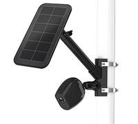 Soporte de montaje de poste 2 en 1 para panel solar Arlo/Arlo Pro 3/Arlo Ultra1 y 2/Arlo Essential/Arlo Pro 4/eufyCam Accesorios de montaje para exteriores para Arlo pro 4 y Arlo Solar Panel (negro)