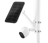 Soporte de montaje de poste 2 en 1 para panel solar Arlo/Arlo Pro 3/Arlo Ultra1 y 2/Arlo Essential/Arlo Pro 4/eufyCam accesorios de montaje al aire libre para Arlo pro 4 y Arlo Solar Panel (Blanco)