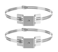Soporte de montaje de poste: herrajes verticales de metal ajustable de 4 a | Soporte de montaje para buzón, panel solar, cámaras, tanque de propano, poste de teléfono redondo