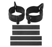 Soporte de montaje de señal de giro para motocicleta, 32-41 mm, soporte de abrazadera de horquilla para indicadores LED, cromado, par negro (negro)