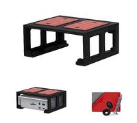 Soporte de montaje debajo del escritorio compatible con Caldigit TS4 Thunderbolt Station 4 - Base de ahorro de espacio, fácil de instalar, adhesivo y atornillado, reduce el desorden, libre espacio en el escritorio