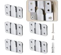 Soporte de montaje empotrado con tornillos, 6 juegos de hebillas para colgar, gancho de marco de fotos resistente entrelazado, conector de muebles para perchas de fotos de 100 libras, accesorios de