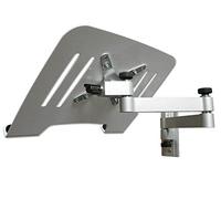 Soporte de montaje en pared para computadora portátil argénteo con adaptador de portátil Bandeja de placa blanca Modelo: L52S-IP3W