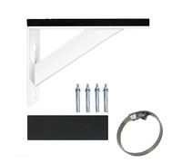 Soporte de Montaje en Pared para Minisplit, Soportes de Aire Acondicionado para Ventanas, Soporte en L de Acero Blanco Resistente para Exteriores, Ahorro de Espacio(40x26cm/16x10in)