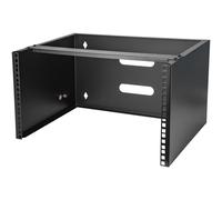 StarTech Soporte rack mural 6U WALLMOUNT6, profundidad 13,78 pulg, carga 19,9 kg, Negro