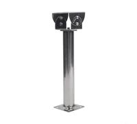 Soporte de montaje en poste de cámara de seguridad en construcción de acero inoxidable que soporta movimiento horizontal de 360 grados y ángulo vertical de 180 grados (30 cm)