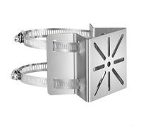 Soporte de montaje en poste de metal resistente para cámaras CCTV, domos PTZ, paneles solares y luces LED con abrazaderas de tubo de anillo ajustables para instalación en pared o escenario al aire