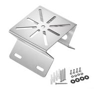 Soporte de montaje en poste de metal resistente para cámaras CCTV, domos PTZ, paneles solares y luces LED con abrazaderas de tubo de anillo ajustables para instalación en pared o escenario al aire