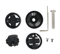 Soporte de montaje GPS para bicicleta Soporte de tapa superior de vástago de aluminio para Garmin Edge para equipo de navegación de ciclismo Bryton Rider (negro)