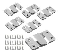 Soporte de montaje oculto empotrado, 6 pares de hebillas entrelazadas resistentes con tornillos, soportes de montaje empotrado, fijaciones de pared para cabecera de espejo, 53 mm