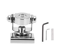 Soporte de Montaje para Antena de Radio, Metal Plateado, Orificio de 16 mm, Ajustable, 2 Ejes, Soporte para Antena de radioaficionado móvil, Apto para BTECH Midland, Tapa del