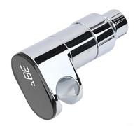 Soporte de montaje para cabezal de ducha, adaptador de ducha ABS de rosca G1/2 con pantalla LED, monitoreo de temperatura en tiempo real para uso en el baño, familias y niños