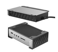 Soporte de montaje para debajo del escritorio y pared para Thunderbolt 4 Dock/Thunderbolt 3+ y cable de alimentación, soporte de hierro resistente para debajo del escritorio CalDigit TS4/TS3 Plus