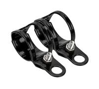 Soporte de montaje para luz de giro, luz de señal de motocicleta, universal, de metal, 1 par para horquilla delantera de 27-31 mm de diámetro. Abrazaderas de Tubo de Luz Soporte para seña de gi(Black)