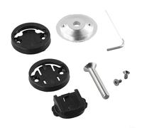 Soporte de montaje para ordenador GPS de bicicleta con tapa superior de vástago de aluminio para Garmin y para dispositivos Bryton (plata)