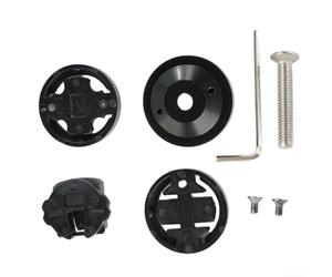 Soporte de montaje para ordenador GPS de bicicleta con tapa superior de vástago de aluminio para Garmin y para dispositivos Bryton (negro)