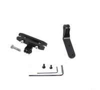 Soporte de montaje para sillín de luz trasera de bicicleta para Garmin Varia RCT715, adaptador de poste de asiento de acero inoxidable con espaciado de 45-66 mm, color negro