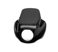 Soporte de montaje parabrisas carenado para Harley FXBBS 2021-2024 | Parabrisas ahumado claro de 13", carcasa en negro brillante, apto para horquillas de 49-55 mm(12.79inch Windshield)
