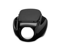 Soporte de Montaje Parabrisas carenado para Harley FXBBS 2021-2024 | Parabrisas ahumado claro de 13", carcasa en negro brillante, apto para horquillas de 49-55 mm(9.29inch Windshield)