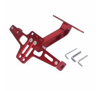 Soporte De Montaje Placa Matrícula Trasera para Motocicleta, Accesorios Universales para, Piezas Modificadas para, Aleación Aluminio Soportes de matrículas para Moto(Red)
