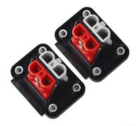 Soporte de montaje plano doble para conector Anderson, 50 A, 600 V, bloque de terminales de conexión rápida para cable de 12-6 AWG, UL94-V0 ignífugo para EV e Industria (2 unidades)