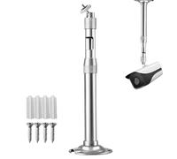 Soporte de Montaje - Soporte de Cámara de Vigilancia de Montaje en Poste, Soporte de Cámara de Seguridad | Poste de Montaje Extensible para Cámaras de Vigilancia, Montaje Telescópico en Techo par