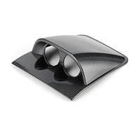 Soporte de montaje Universal para medidor de coche, vaina de calibre de tablero de 2 pulgadas, doble orificio, accesorio para automóvil, estilo de fibra de carbono ABS negro, (Patrón de fibra de
