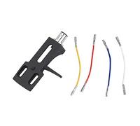 Soporte de Montaje Universal para Reproductor de música, gramófono, Color Negro, Repuesto con 4 Cables Conductores, Carcasa Universal para Tocadiscos de fonógrafo para DJ