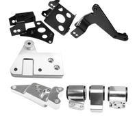 Soporte de Montura de Motor Plateado Negro Compatible With Honda Civic EK Chassis K Series K20 K24 K Swap 1996 2000