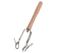 Soporte de Moxibustión de Doble Abrazadera para Varillas 1, 8 Cm | Mango de Madera Resistente al Calor, Estructura Anti-humo, Uso en Casa, para Dos Varillas Vez
