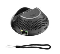 Soporte de muelle con detalle de conexión a Internet para NS2 mejora la gestión del calor, puerto HDTV 4K, iluminación LED, base de base doble USB, doble USB