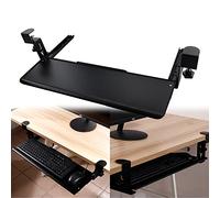Soporte de muñeca ajustable para escritorio, bandeja deslizante para teclado, estante grande para teclado debajo del escritorio, soporte ergonómico para teclado con abrazadera, reposamuñecas para