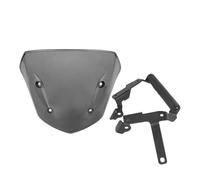 Soporte De Navegación GPS para Parabrisas De Motocicleta para para CB 650R para CB650R 2019-2023, Barra Deflectora De Viento, Soporte para Teléfono(Juego de Humo)